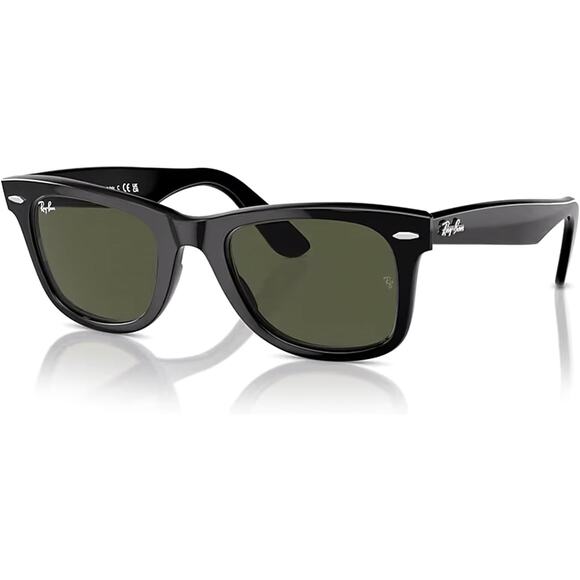 Ray-Ban Sunglasses Unisex RB2140 901 50 Original Wayfarer Black Frame - Picture 1 of 15